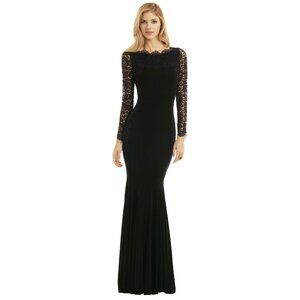 $3500 NWT Blumarine 46 10 Trumpet Dress Mermaid Gown Stretch Evening Black Knit